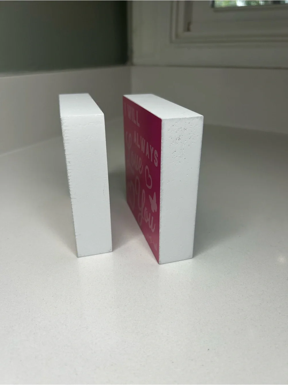 NEW Dolly Parton Set of 2 Pink & Pastel Inspirational Block Duo 4x4